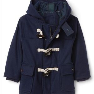 Gap Boys Wool-Blend Hooded Duffle Jacket